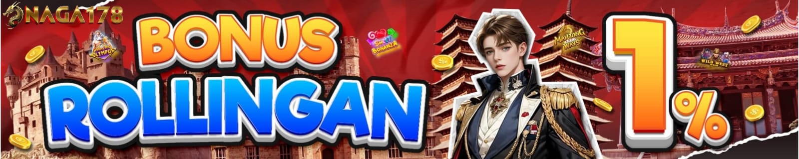 BONUS ROLLINGAN 1% / Minggu